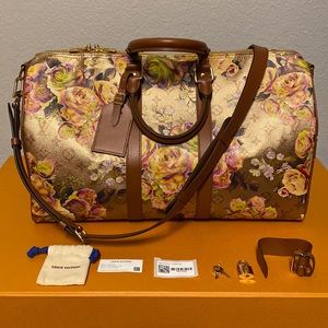 FWRD Renew Louis Vuitton Metallic Garden Keepall Bandouliere 45